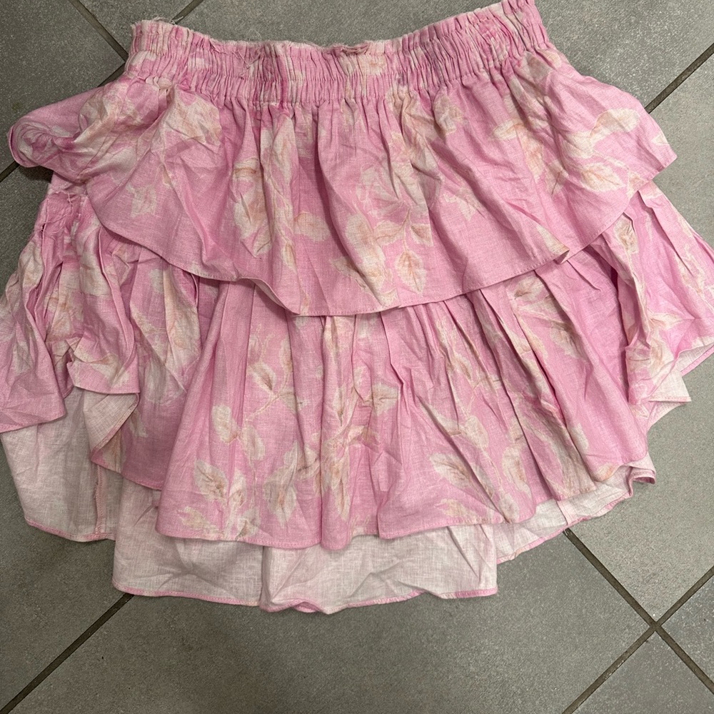 NWT love shack fancy ruffle mini skirt